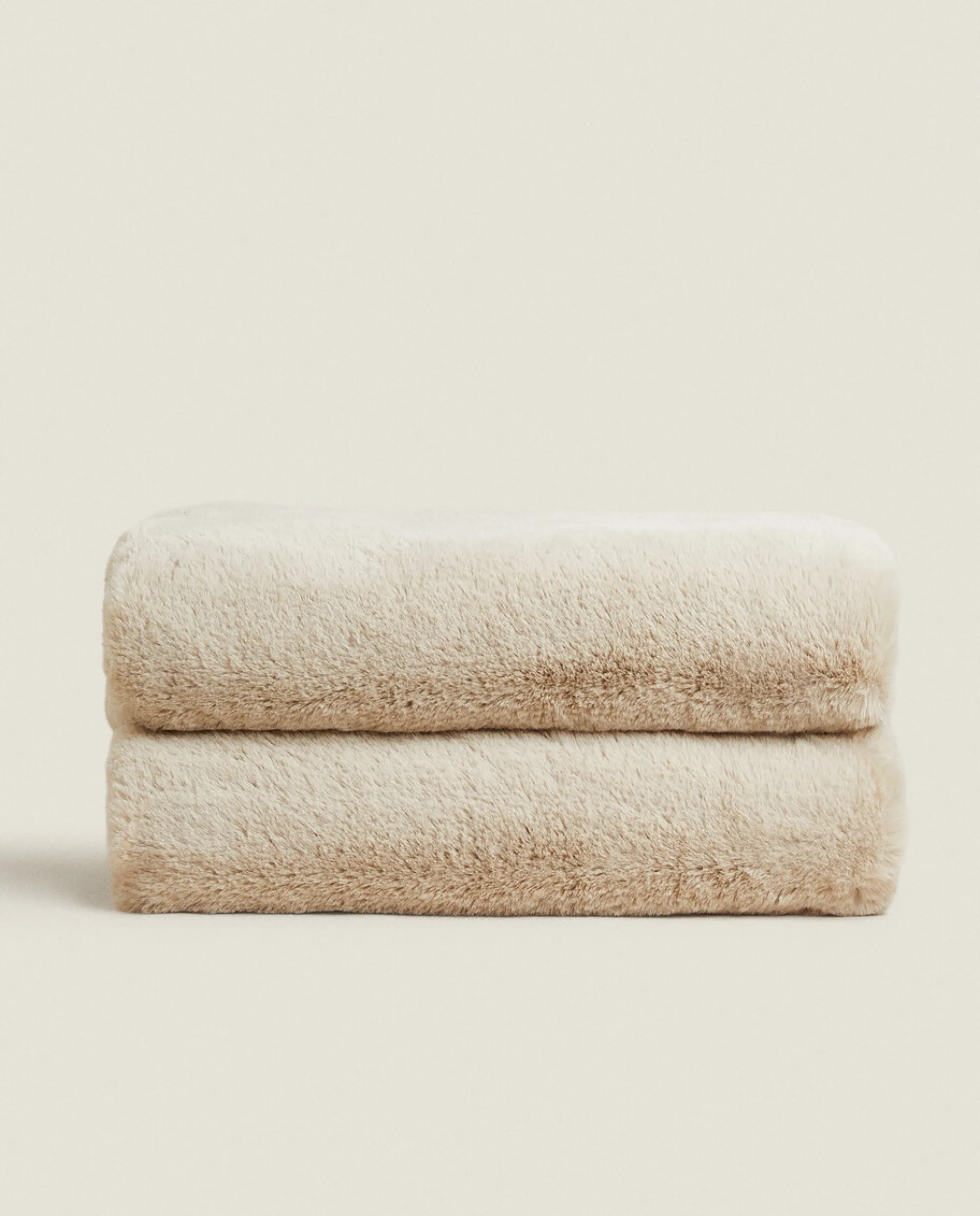 Double-Textured Faux Fur Blanket