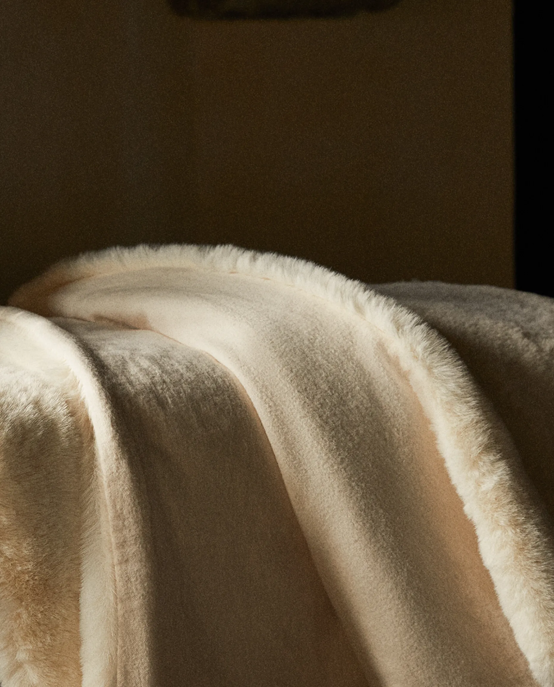 Double-Textured Faux Fur Blanket