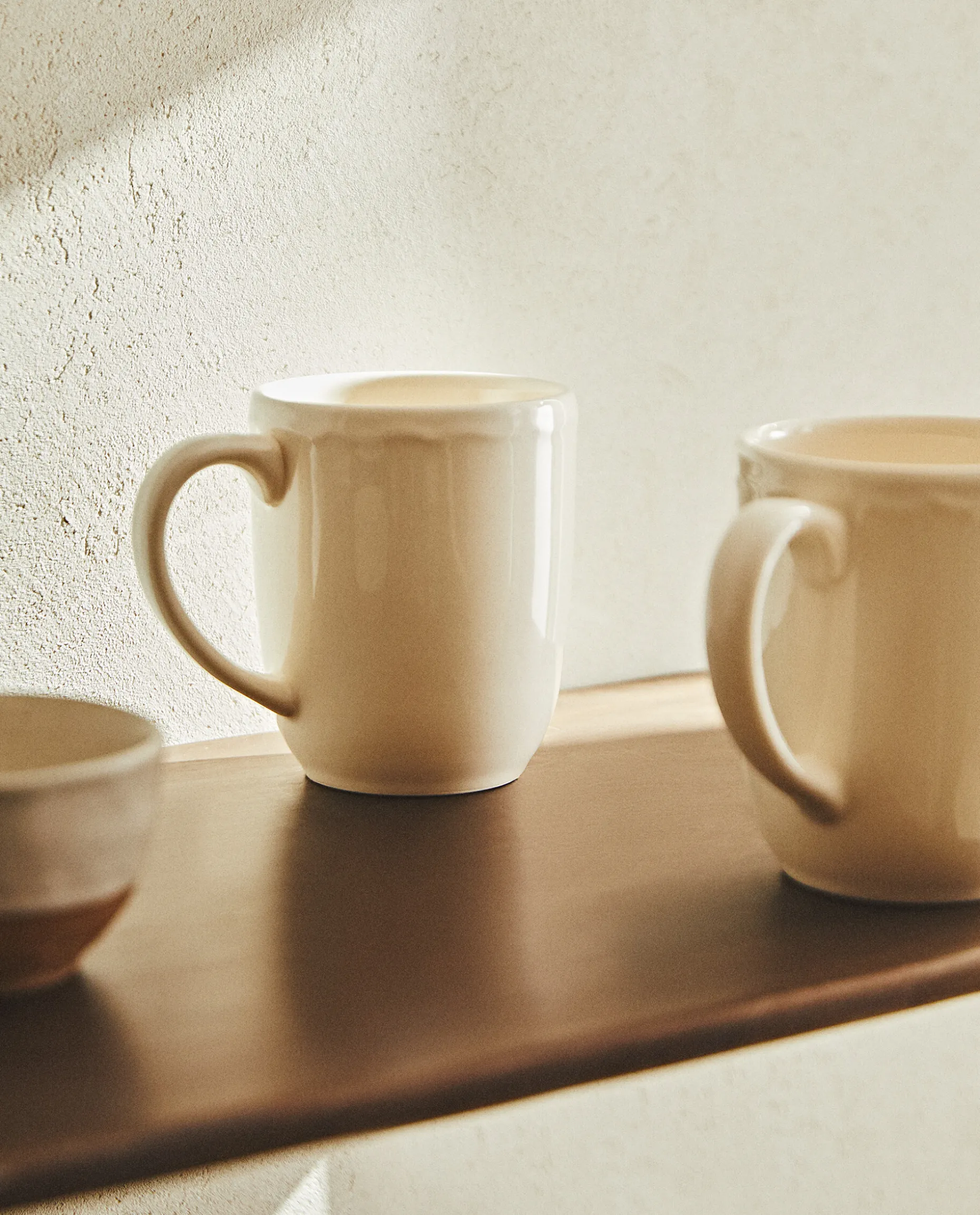 Earthenware Mug With A Raised-Design Edge