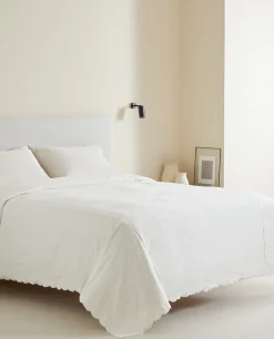 Embroidered Butterfly Bedspread
