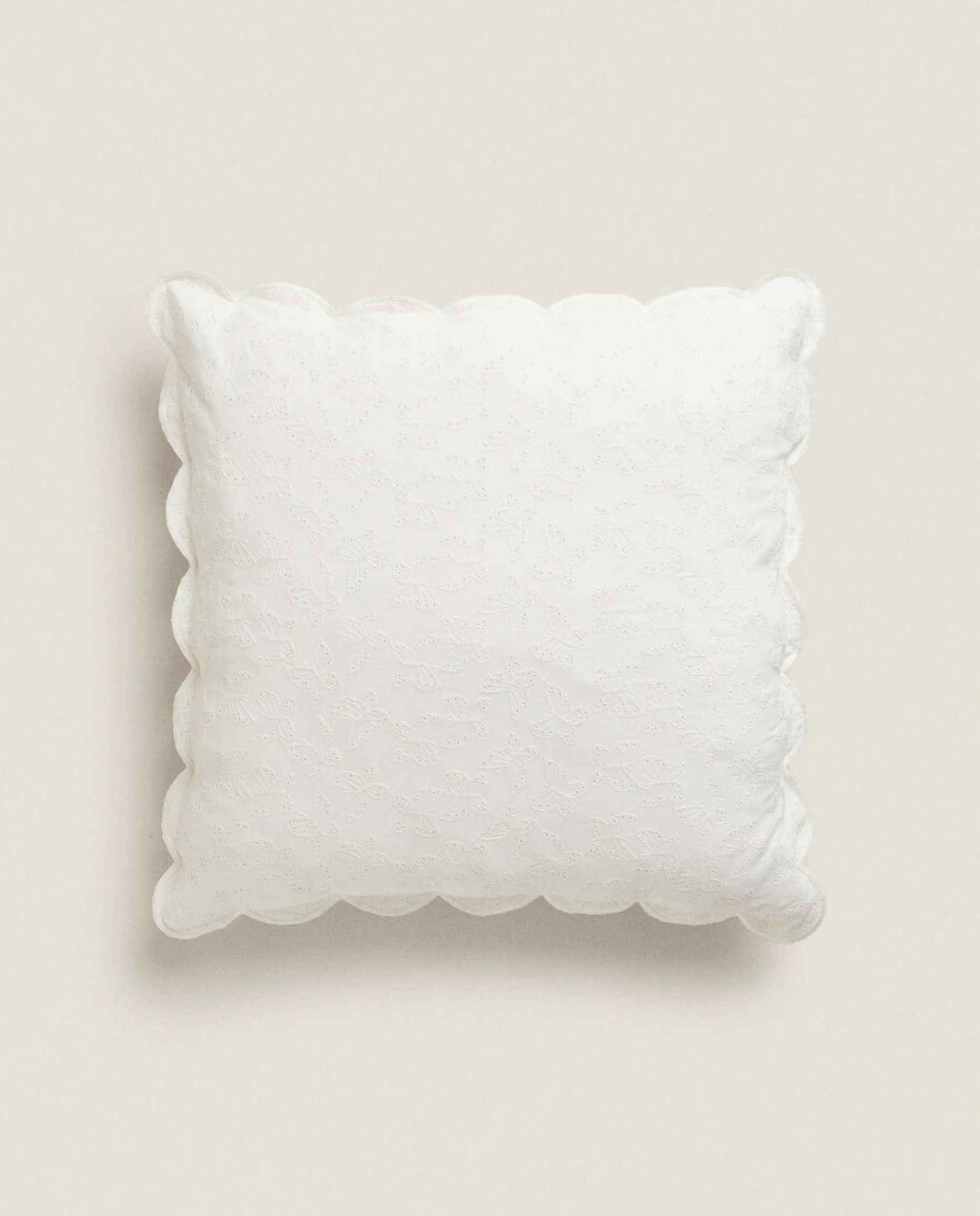Embroidered Butterfly Throw Pillow Cover