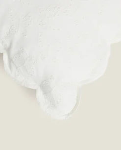 Embroidered Butterfly Throw Pillow Cover