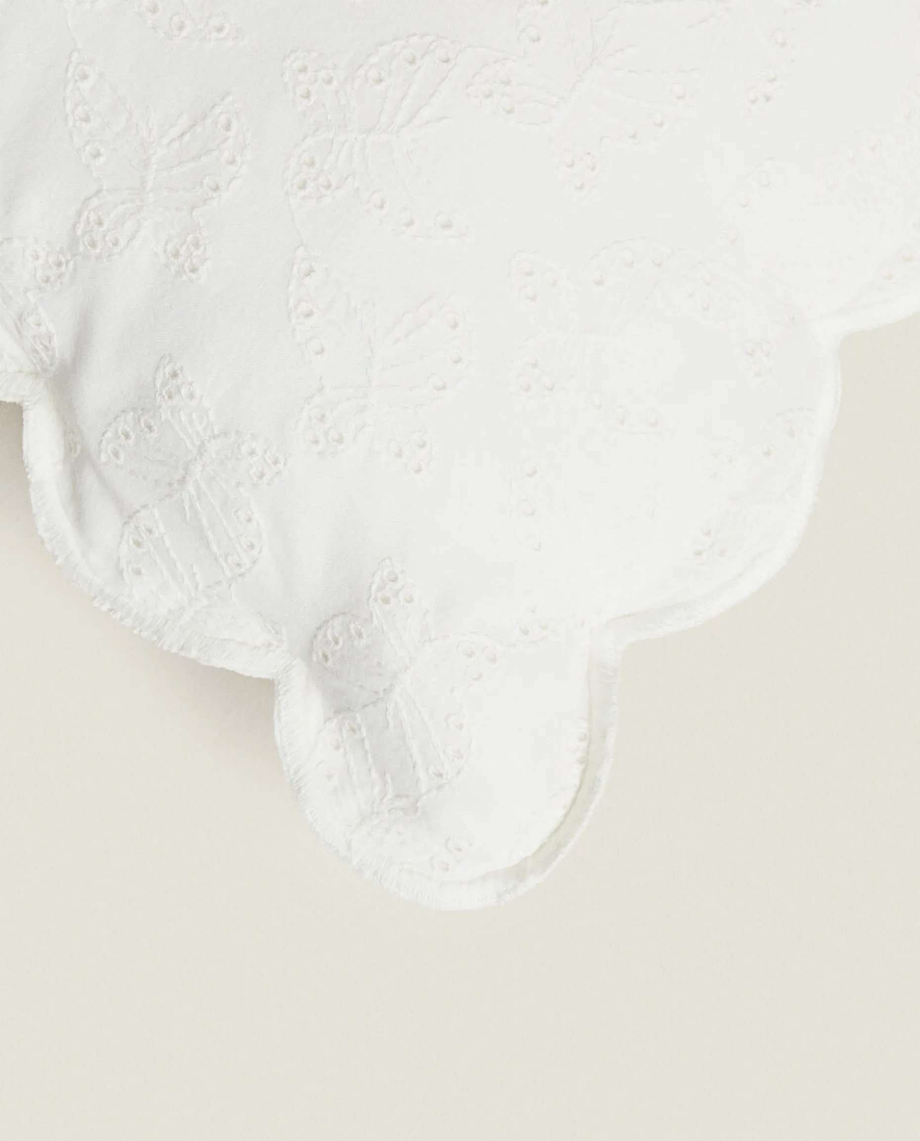 Embroidered Butterfly Throw Pillow Cover