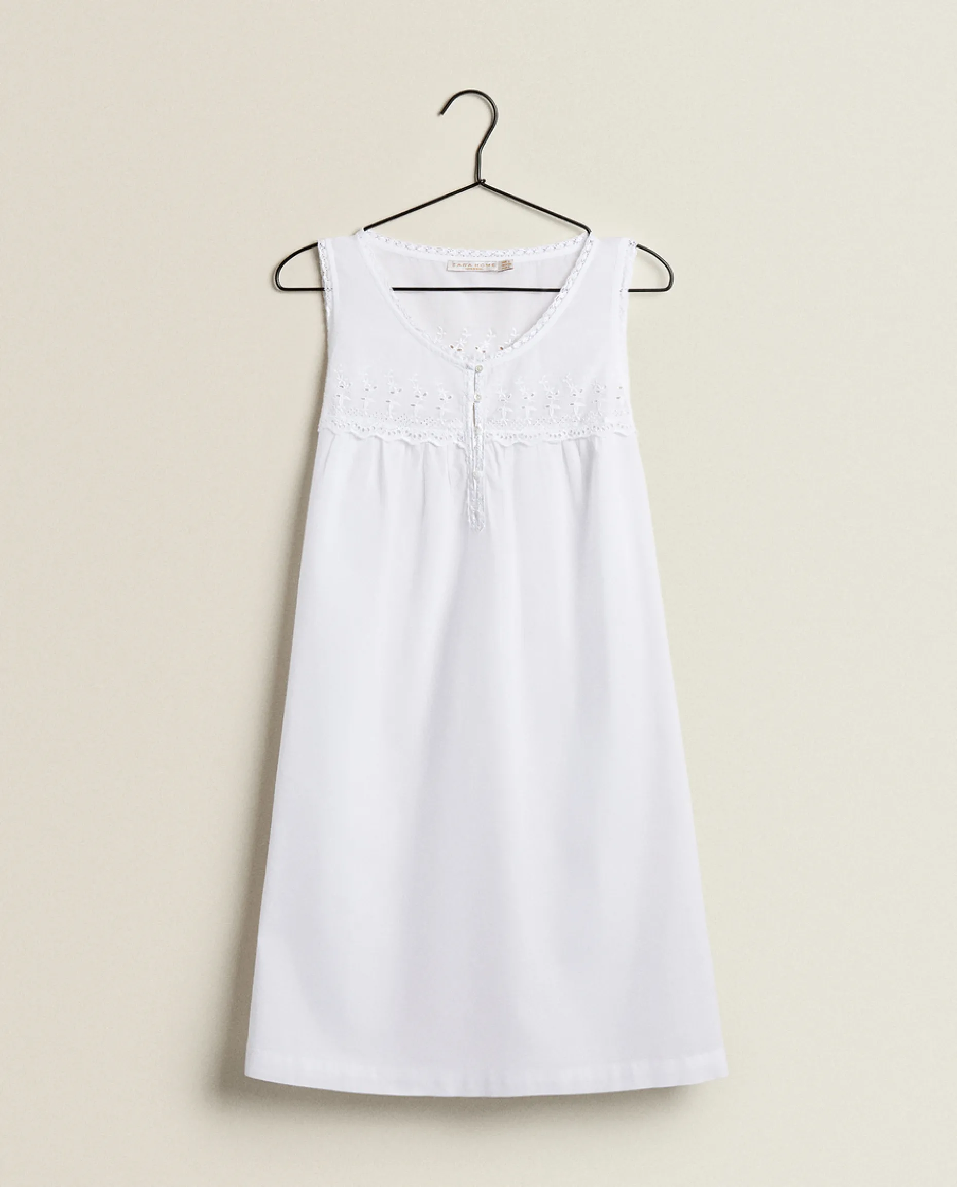 Embroidered Cotton Nightgown