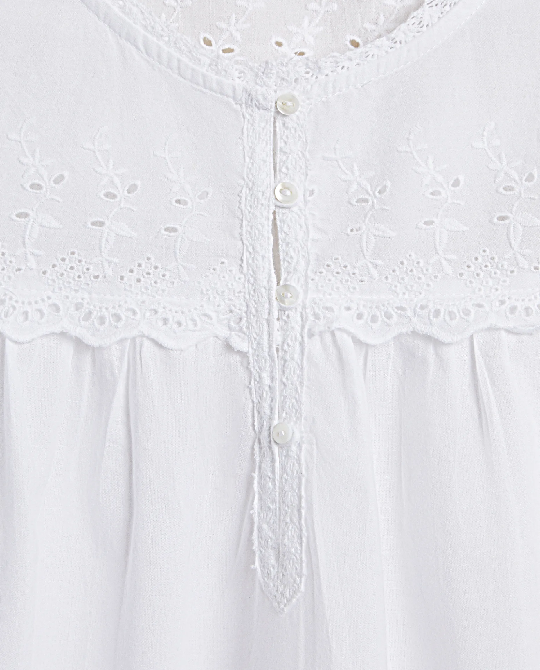 Embroidered Cotton Nightgown