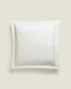 Embroidered Moons And Stars Pillowcase