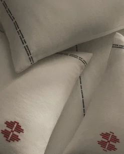 Embroidered Throw Pillow Cover