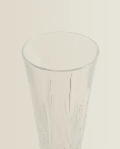 Engraved Crystalline Flute Glass