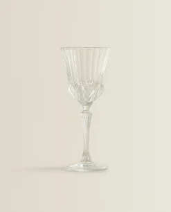 Engraved Crystalline Water Glass