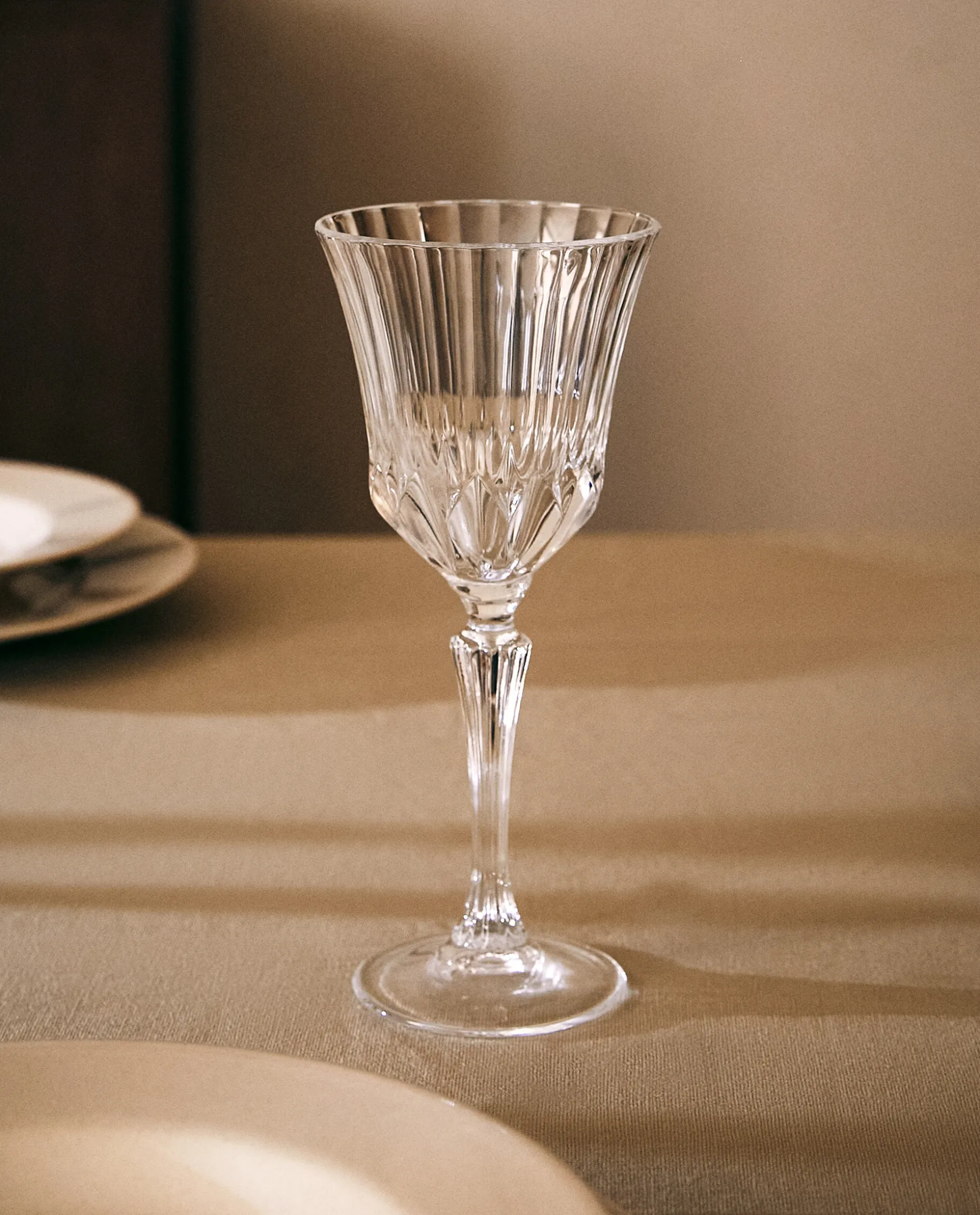 Engraved Crystalline Water Glass