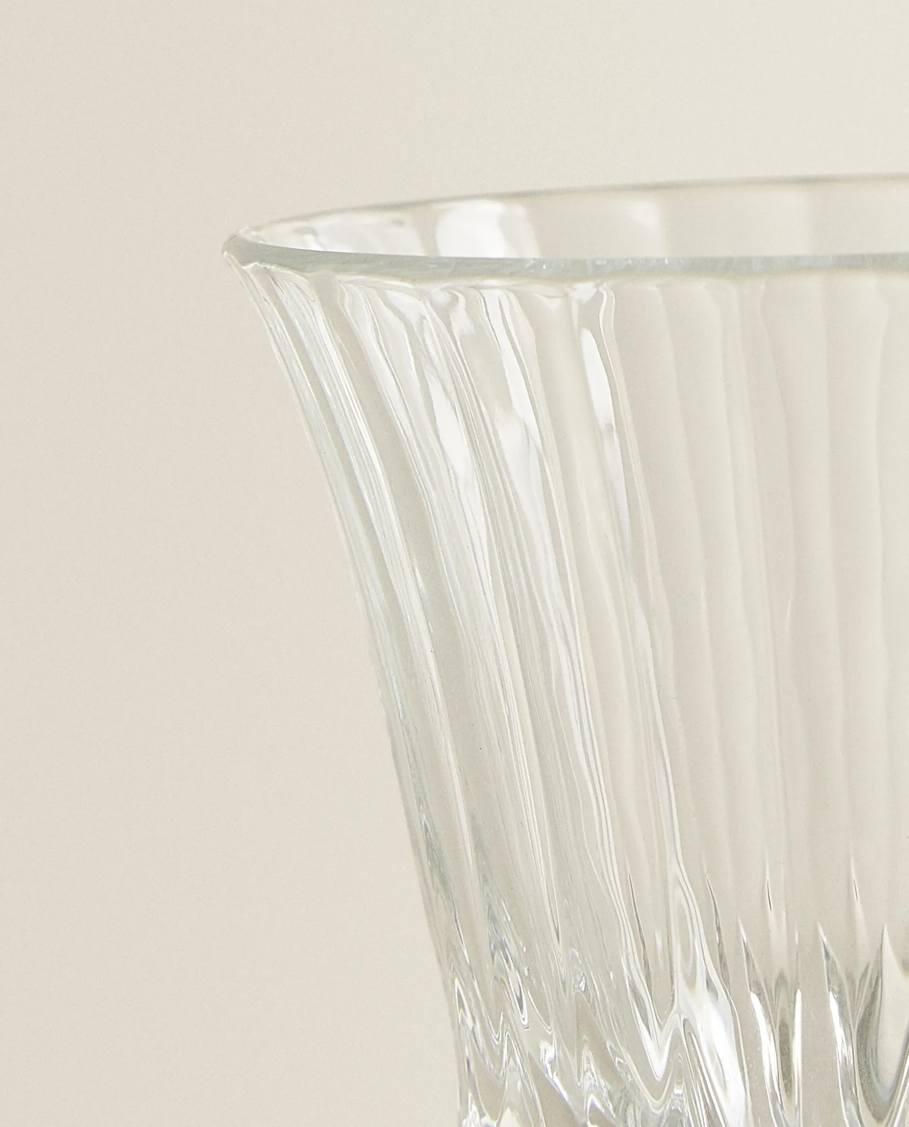 Engraved Crystalline Water Glass