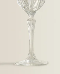Engraved Crystalline Water Glass