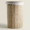 Fabric-Lined Laundry Hamper