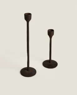 Faceted Metal Candlestick