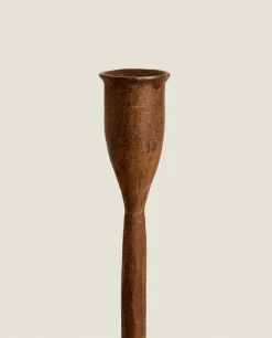 Faceted Metal Candlestick
