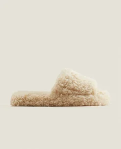 Faux Fur Platform Slider Slippers