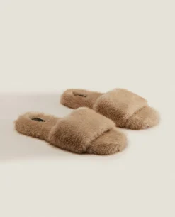 Faux Fur Slider Slippers