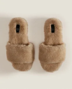 Faux Fur Slider Slippers