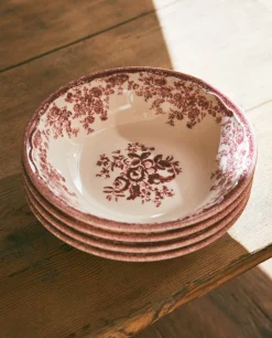 Floral Earthenware Bowl