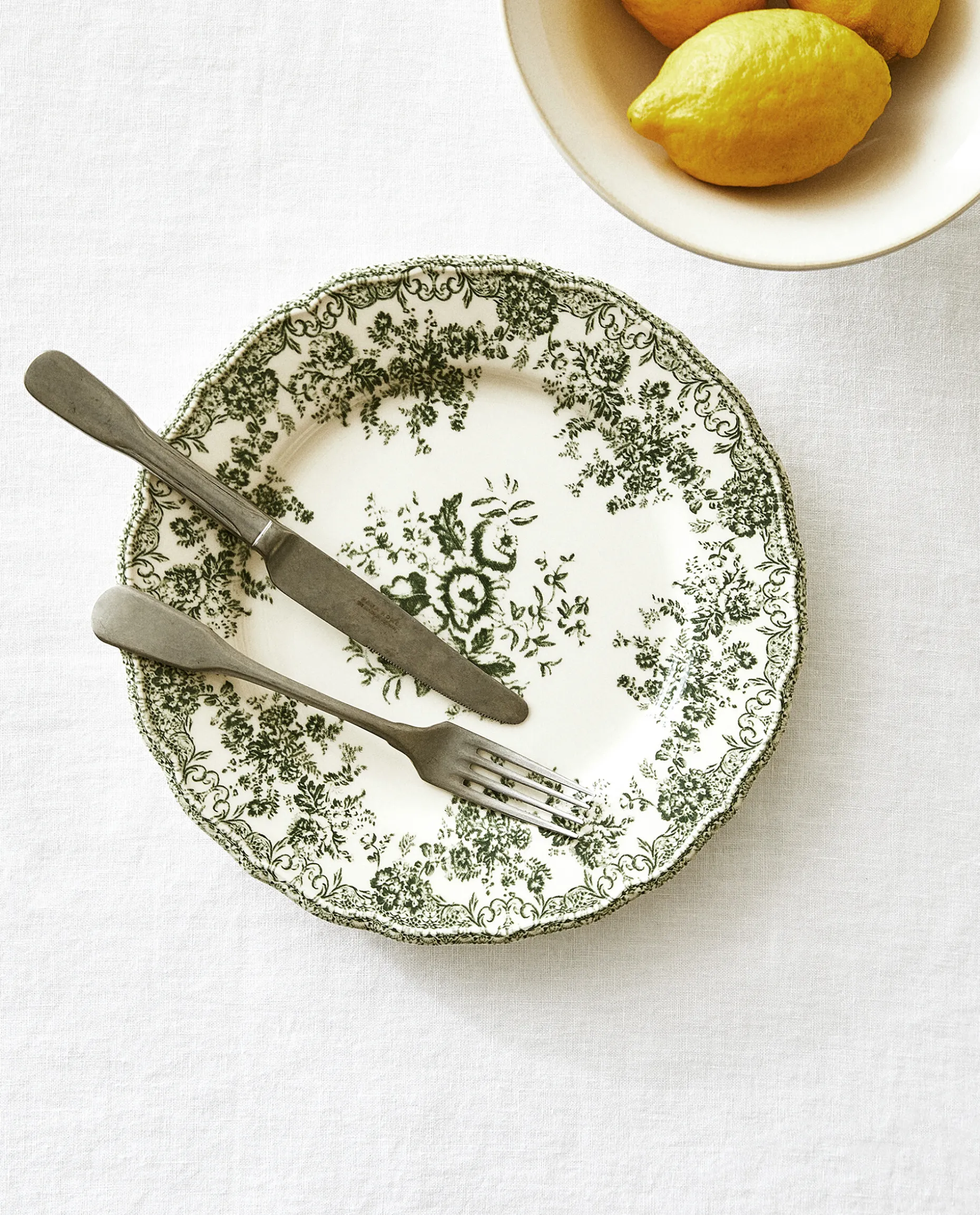 Floral Earthenware Dinner Plate