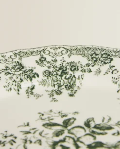 Floral Earthenware Dinner Plate