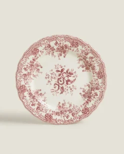 Floral Earthenware Dinner Plate