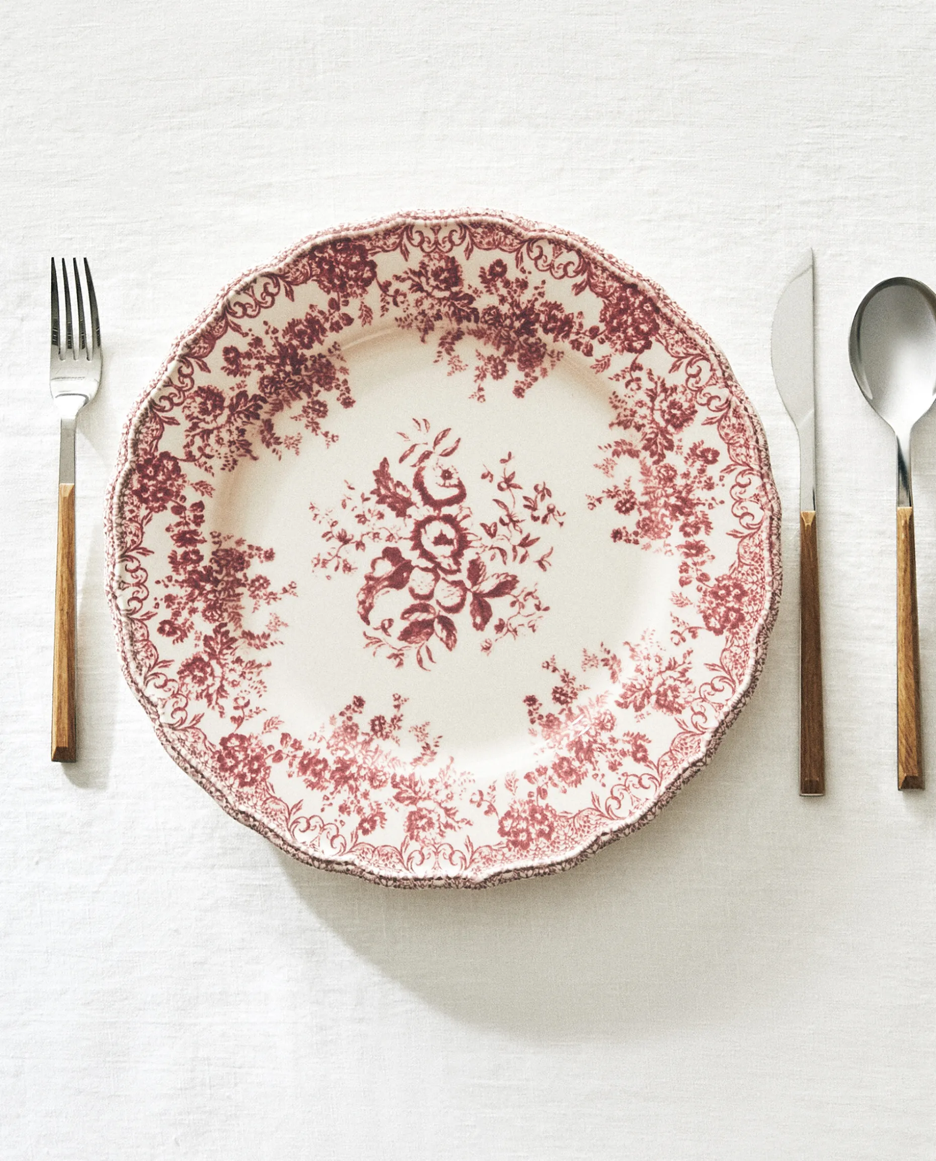 Floral Earthenware Dinner Plate