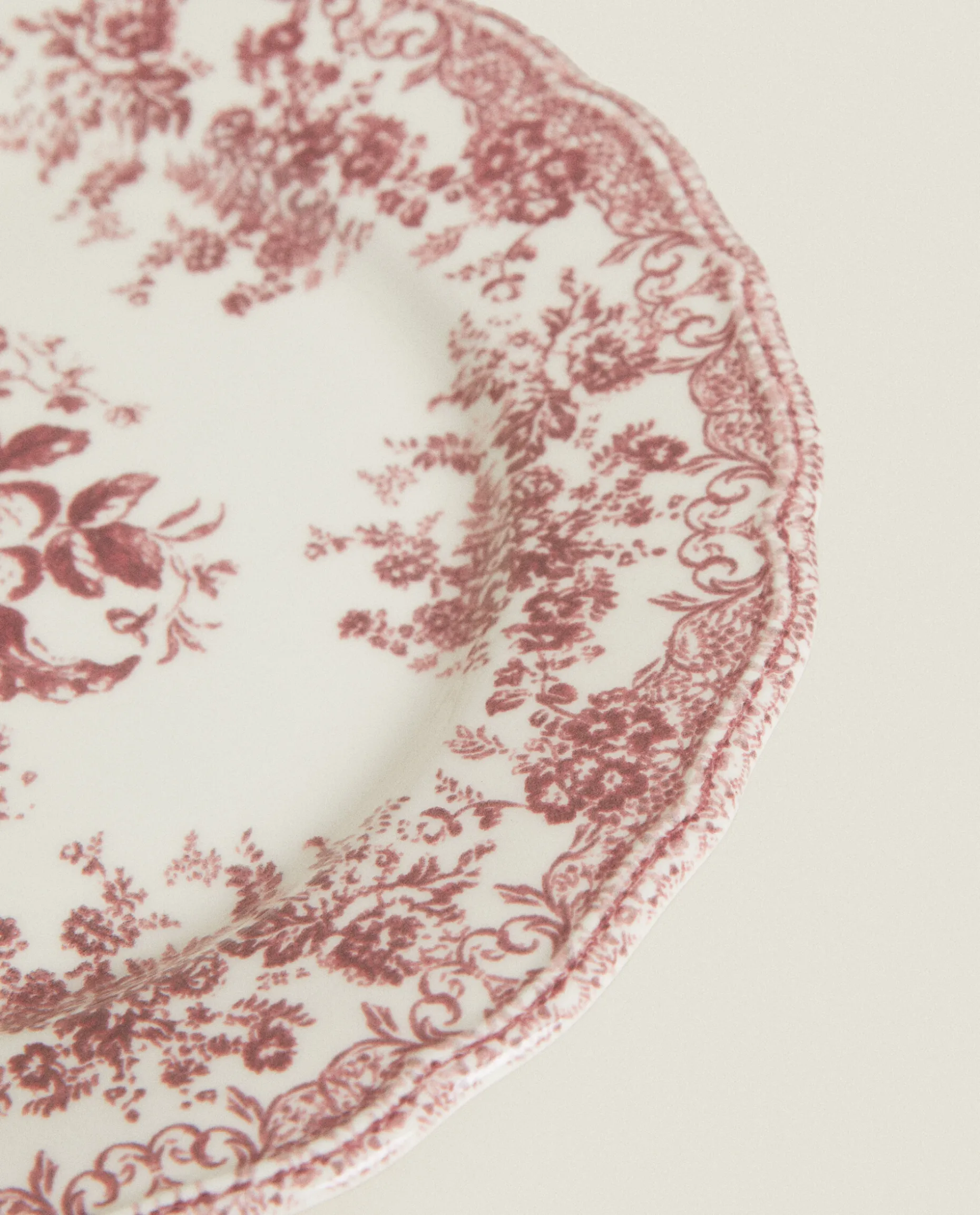 Floral Earthenware Dinner Plate