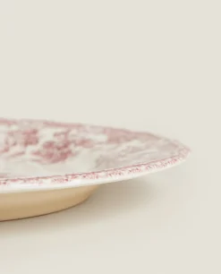 Floral Earthenware Dinner Plate