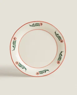 Floral Earthenware Dinner Plate