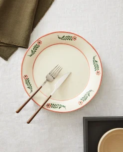 Floral Earthenware Dinner Plate