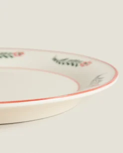 Floral Earthenware Dinner Plate