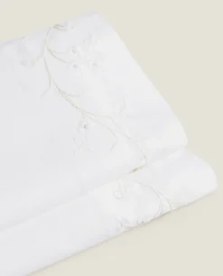 Floral Embroidery Flat Sheet