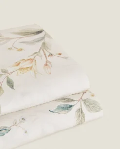 Floral Embroidery Flat Sheet