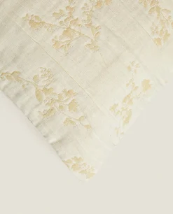 Floral Jacquard Throw Pillow Cover