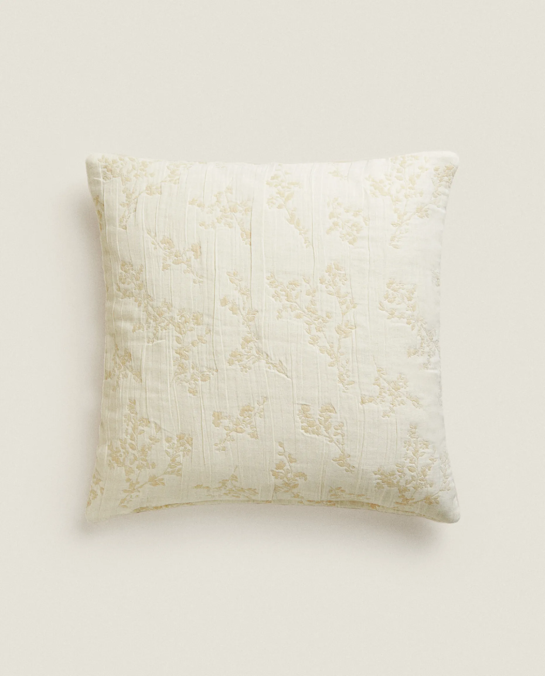 Floral Jacquard Throw Pillow Cover