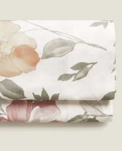 Floral Print Flat Sheet