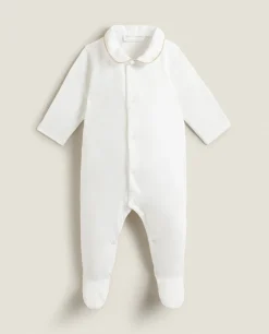 Footed Pajamas With Contrasting Piping