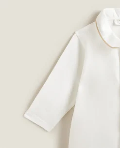 Footed Pajamas With Contrasting Piping