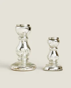 Geometric Glass Candlestick