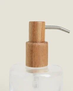 Glass And Wood Dispenser