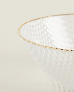 Glass Bowl With Raised Detail