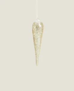Glass Christmas Droplet Decoration