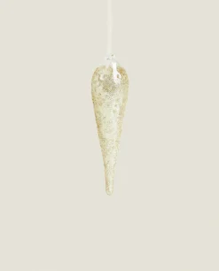 Glass Christmas Droplet Decoration