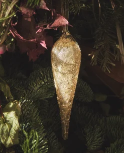 Glass Christmas Droplet Decoration