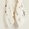Glass Print Kitchen Towel (Pack Of 2)