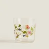 Glass Tumbler With Floral Design