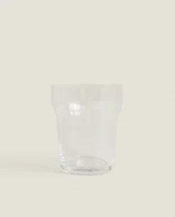 Glass Tumbler With Line Design