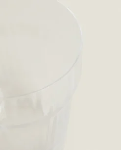 Glass Tumbler With Line Design