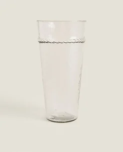 Glass Vase With Border